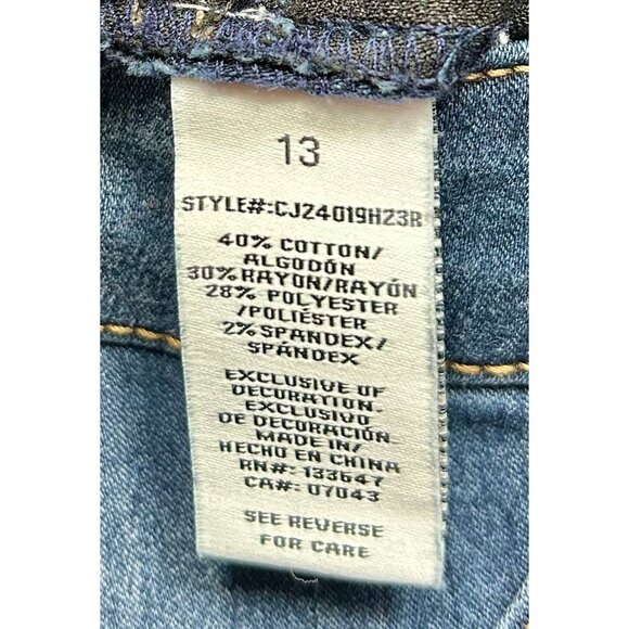 Celebrity‎ Pink Y2K-Inspired Glitter Side Stripe Skinny Jeans Size 13 (Juniors) - Picture 6 of 6